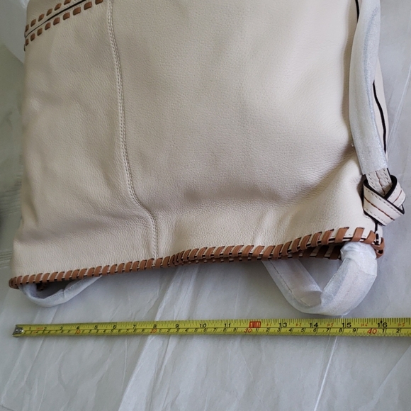 Cole Haan NEW Brynn Leather Shoulder Bag Large NWT Ivory - Picture 15 of 16